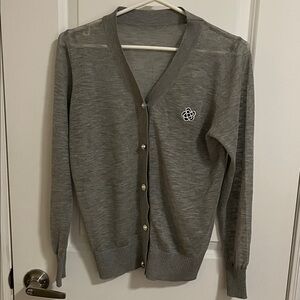 Gray Button-Up Women’s cardigan Sweater